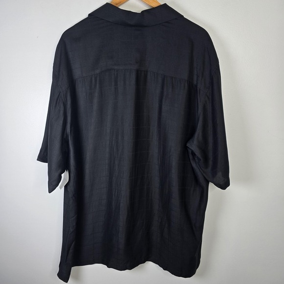 Crazy Horse A Claiborne Company Mens Black Floral Batik Elements Short Sleeve XL - Picture 2 of 6